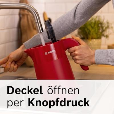 Bosch TWK2M164 waterkoker 1,7 l 2400 W Zwart, Grijs, Rood
