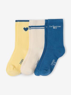 Set van 3 bijpassende sokken lichtgeel
