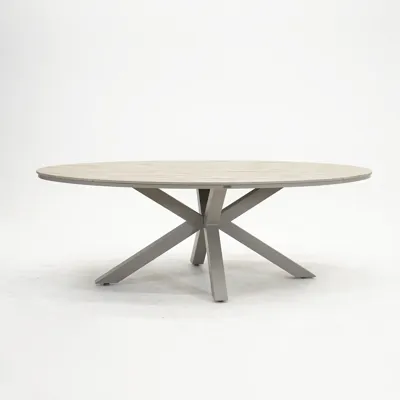 Edison tafel 220x115xH75 cm taupe/teak