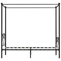 Hemelbedframe metaal zwart 90x200 cm - thumbnail