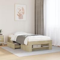 Bedframe zonder matras hout sonoma eikenkleurig 90x190 cm - thumbnail