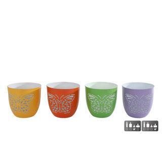 Metalen Theelichthouder Vlinder Assorti