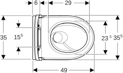 Geberit Icon pack wandcloset 49cm turboflush met zitting mat wit 503.049.jt.1