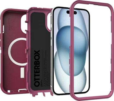 Otterbox Defender Backcover Apple iPhone 16e, iPhone 15, iPhone 14, iPhone 13 Pink MagSafe compatible