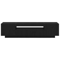 TV-kast Zwart 160 x 35 x 40 cm Bewerkt hout - thumbnail