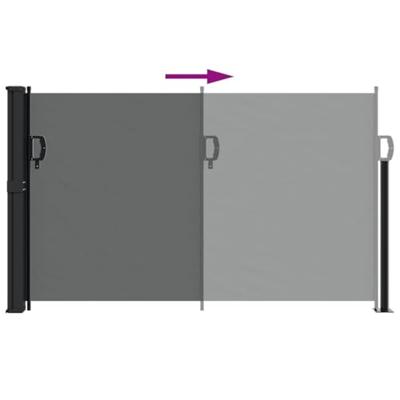VidaXL Uitschuifbaar zijluifel antraciet 120x600 cm