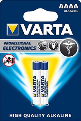Varta 4061101402 - verpakking met 2 alkalinebatterijen (AAAA, 1,5 V) kleur zilver
