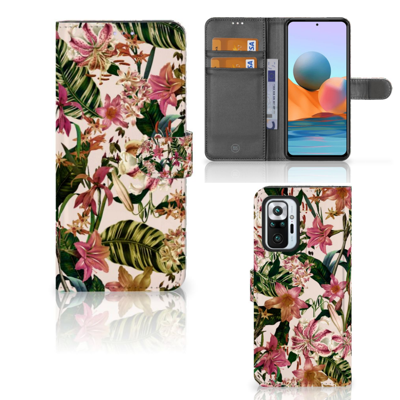 Xiaomi Redmi Note 10 Pro Hoesje Flowers Xiaomi Redmi Note 10 Pro Hoesje Flowers