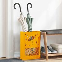 VidaXL Paraplu standaard mosterdgeel 28 x 12 x 41 cm staal - thumbnail