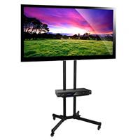 Maclean MC-661 Trolley TV Stand with Mounting Bracket and 2 Shelfs - thumbnail