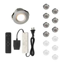 Set LED-inbouwspot met afstandsbediening Valdeno zilver 3W dimbaar 1-12 stuks - thumbnail