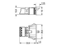 WAGO 890-774 Netstekker WINSTA MINI Stekker, recht Totaal aantal polen: 4 16 A Lichtgroen 50 stuk(s) - thumbnail