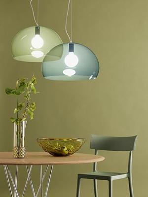 Kartell FL/Y Hanglamp - Olive Green