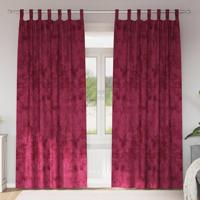 VidaXL Velvet gordijnen 2 pcs wijnrood 260 x 140 cm fluweel - thumbnail