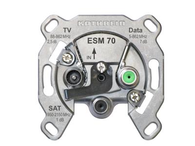 Kathrein ESM 70 Antennedoos Satelliet, TV, FM, Data Inbouw (in muur), Schroefbevestiging Enkele aansluitdoos, Steekleidingdoos