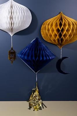 Honeycomb Set Ramadan Goud/Blauw/Wit (3st)