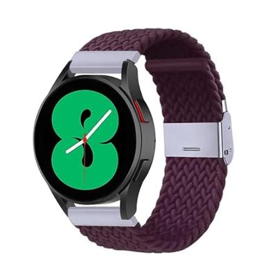 By Qubix - Braided nylon bandje - Donkerpaars - Compatible met Garmin Vivoactive 6 / Vivoactive 5 / Vivoactive 3 - Compatible Garmin bandje - Bandbreedte: 20mm