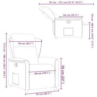 Fauteuil verstelbaar stof wolk grijs - thumbnail