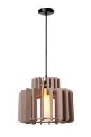 Lucide ROLLO - Hanglamp - 1xE27 - Taupe - thumbnail