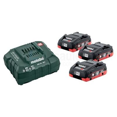 Metabo Basis-Set 3 x LiHD 18V / 4.0 Ah accu's | Lader ASC 55 / 12-36 V - 685132000 Metabo Basis-Set 3 x LiHD 18V / 4.0 Ah accu's | Lader ASC 55 / 12-36 V - 685132000