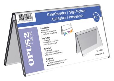 Tafelnaambord Europel V-standaard 70x150mm acryl Tafelnaambord Europel V-standaard 70x150mm acryl