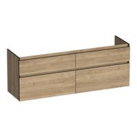 Brauer Delight Edge - Onderkast - 160 cm - met 4 Softclose Lades Greeploos en 2 Sifon Uitsparingen - Sunlit - thumbnail