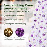 Kunstkerstboom met 300 LED Wit 180 cm PVC en staal - thumbnail