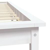 Bedframe massief grenenhout wit 140x190 cm - thumbnail