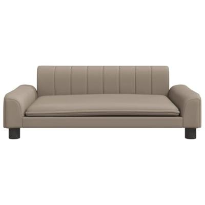 vidaXL Hondenmand 90x53x30 cm kunstleer cappuccinokleurig