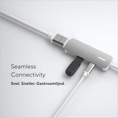 Hub USB Linq Byelements LQ49031 Wit Grijs