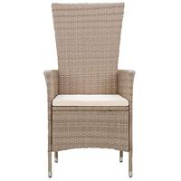 Tuinstoelen 2 st met kussens poly rattan beige - thumbnail