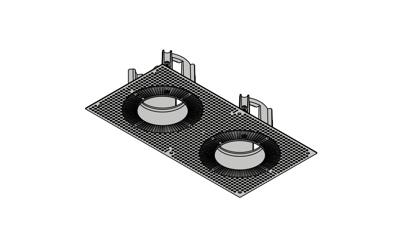Modular - Gypkit trimless 300x150 - 2x Ø70