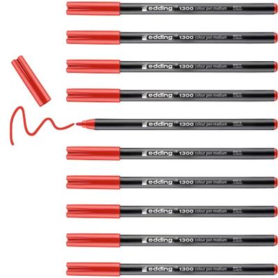 Fineliner edding 1300 m rood | 10 stuks