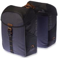 Dubbele fietstas Basil Miles Double Bag 34 liter 34 x 19 x 43 cm - zwart/grijs - thumbnail