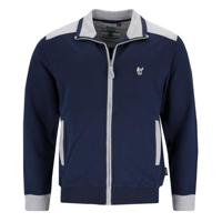 Heren homewear jasje Hajo blauw - thumbnail