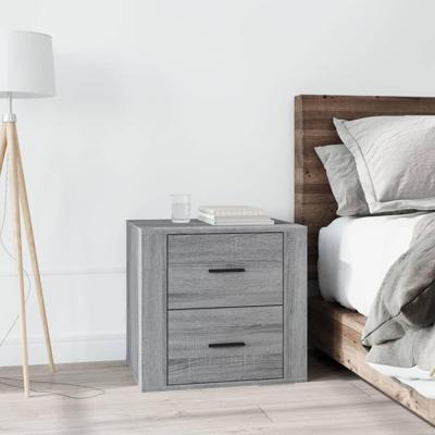 Nachtkastje 50x39x47 cm grijs sonoma eikenkleurig