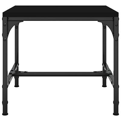 Bijzettafel 40x40x35 cm bewerkt hout zwart Bijzettafel 40x40x35 cm bewerkt hout zwart