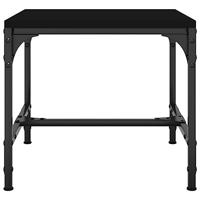 Bijzettafel 40x40x35 cm bewerkt hout zwart - thumbnail