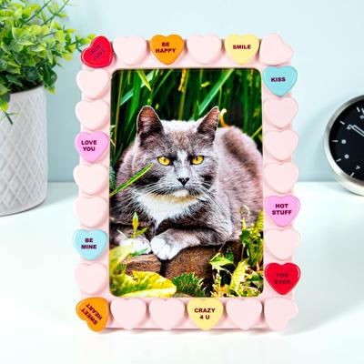 Snoephart fotolijstje - Roze