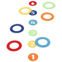 Goki houten ringwerpspel met 6 vilt ringen - thumbnail