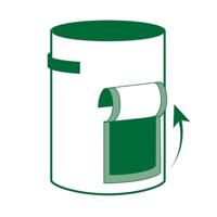 Kweekzak met handvatten en toegansklep - 48L H43 x Ø38 cm - thumbnail