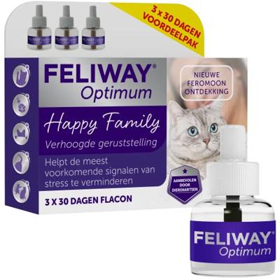 Feliway Optimum verdamper voor de kat 3 Navullingen Feliway Optimum verdamper voor de kat 3 Navullingen