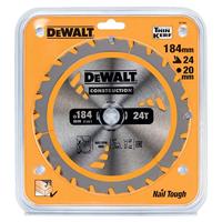 DeWalt Accessoires Cirkelzaagblad 184x20x24t, positief 18°, kerf 1,8mm - DT1951-QZ - thumbnail