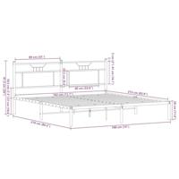 Bedframe zonder matras 183x213 cm spaanplaat gerookt eiken - thumbnail