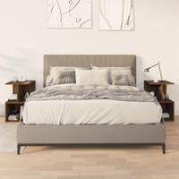 Nachtkastjes 2 st 35x35x55 cm bewerkt hout bruin eikenkleur - thumbnail