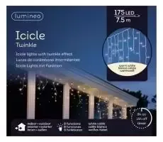 Lumineo icicle twinkle 175led 7.5m warm wit Lumineo icicle twinkle 175led 7.5m warm wit