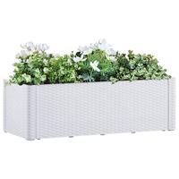 Plantenbak hoog met zelfbewateringssysteem 100x43x33 cm wit - thumbnail