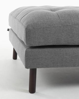 Voetenbank Debra grijs 80 x 80 cm