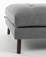 Voetenbank Debra grijs 80 x 80 cm - thumbnail