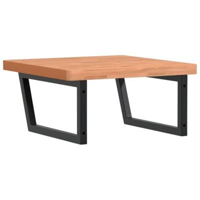 Badkamer wandschap staal en massief beukenhout